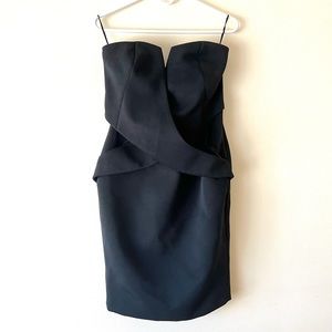 Finders Black Strapless Midi dress M